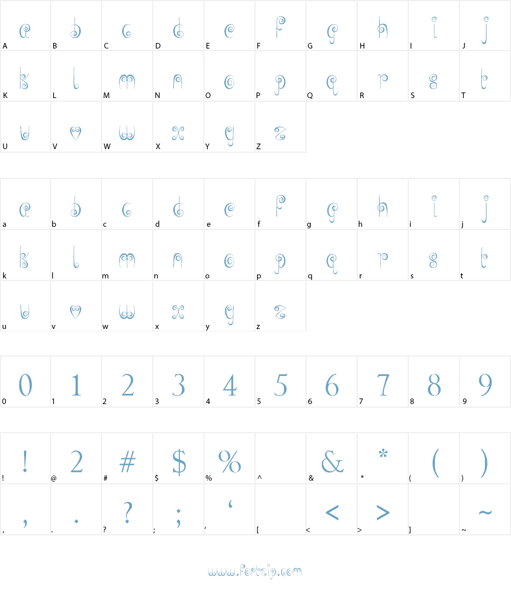 Jelly Swirls Font Character